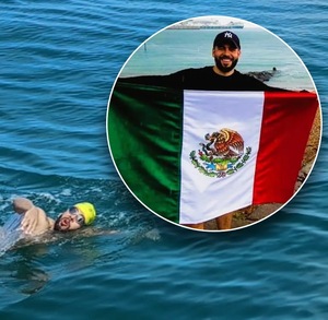 Elías Jauli realizó su hazaña a pesar de que la temperatura del agua era de 10 grados, lo que mantenía latente el riesgo de que pudiera sufrir hipotermia.