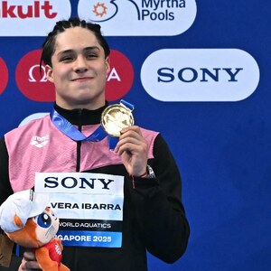 El clavadista mexicano de 21 años se quedó con el primer lugar en la competencia de salto de 3 metros en trampolín durante el Mundial 2025 en Singapur.