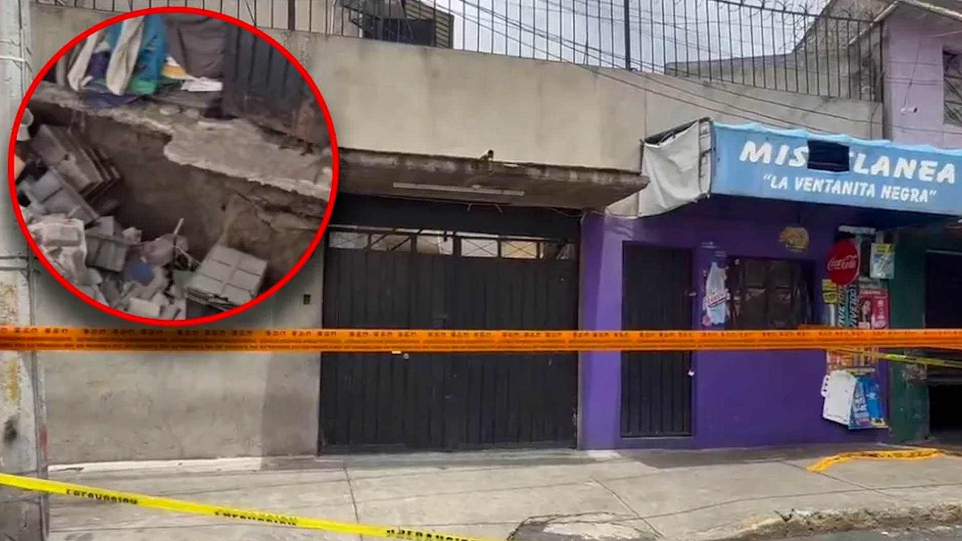Cerca de 25 comerciantes guardaban su mercancía en el inmueble donde se formó un socavón en la colonia San Felipe de Jesús.