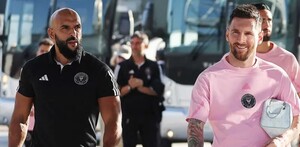 El guarura fue captado empujado a un jugador del Atlas tras el término del encuentro Inter Miami vs Atlas.