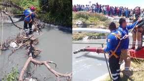 Pareja de adultos mayores muere y desaparece su nieto de 8 años tras caída de auto en canal de Hidalgo.