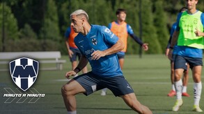 German Berterame en entrenamiento con Rayados.