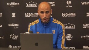 Guido Pizarro en la conferencia de prensa previo al partido en Leagues Cup.
