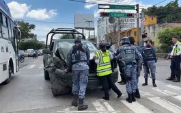 El choque aparentemente fue ocasionado por el vehículo particular