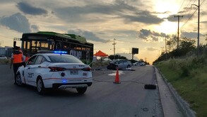 La conductora viajaba aparentemente a exceso de velocidad