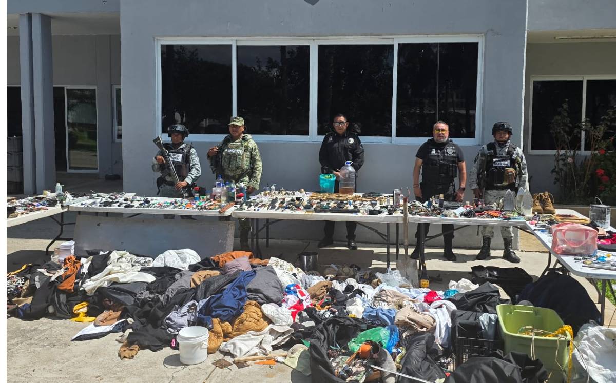 Autoridades localizaron diversas armas y sustancias ilegales