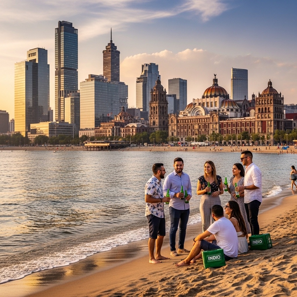 Tener playa en Ciudad de México sería el mayor cambio en la historia de la capital, una utopía que, a juzgar por las imágenes de IA, tiene un encanto innegable.