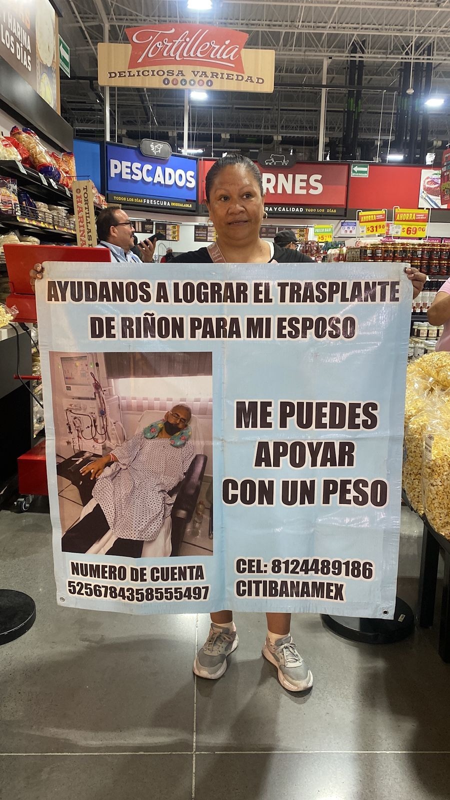 El señor José Campa y su familia piden apoyo a la ciudadanía para poder financiar un trasplante de riñón que necesita como consecuencia de una falla renal.