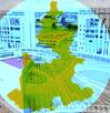 mapa de puebla y una imagen de edificios mapa de puebla y una imagen de edificios