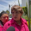 La gobernador se presentó en Chalco para presentar un centro para mujeres, donde habló sobre la muerte de los dos menores