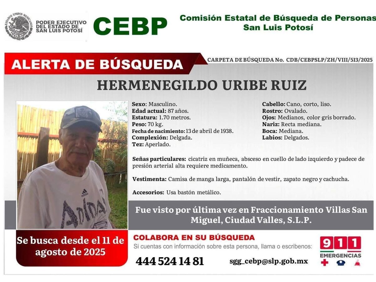 Ficha de búsqueda de hombre desaparecido que se metió a nadar con cocodrilos. / Especial Ficha de búsqueda de hombre desaparecido que se metió a nadar con cocodrilos. / Especial