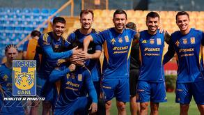 Tigres entrena para su partido ante América.