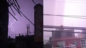 Usuarios en redes sociales compartieron videos donde se vieron rayos durante la madrugada de este 12 de agosto.