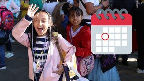 ninos con uniformes de escuela