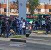 Los guardias fueron captados golpeando a un supuesto ladrón
