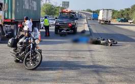 Un motociclista murió luego de un accidente sobre la carretera Monterrey-Colombia, a la altura del municipio de Escobedo, Nuevo León.