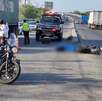 Un motociclista murió luego de un accidente sobre la carretera Monterrey-Colombia, a la altura del municipio de Escobedo, Nuevo León.