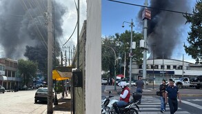 Fabrica de colchones se incendia en Iztacalco; hay afectaciones viales sobre avenida del Recreo