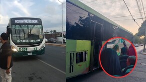 En el video se ve la molestia de los usiarios ante la actitud del chofer