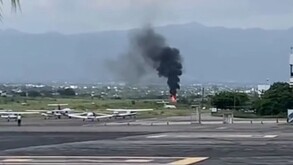 Aeronave se accidenta durante maniobras de aterrizaje en el Aeropuerto de Cuernavaca; reportan heridos.