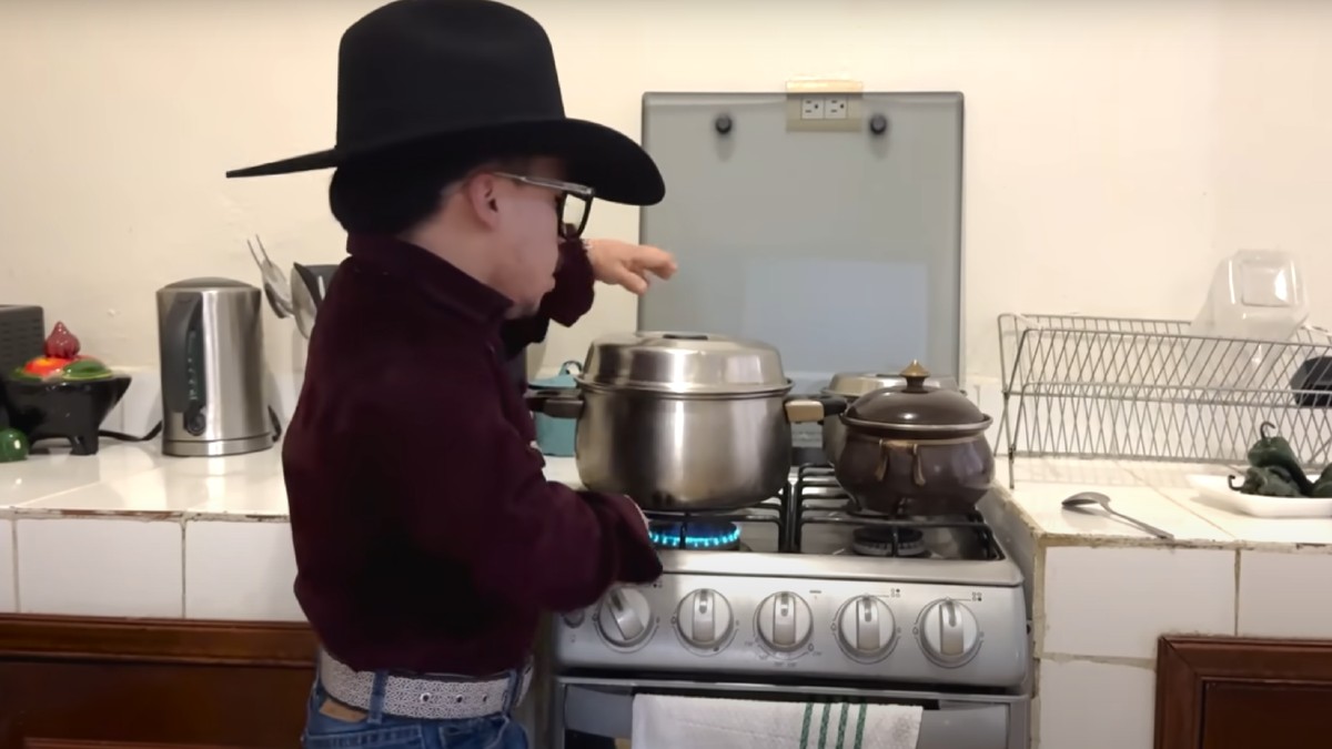 La estufa en la casa de Abelito es más baja