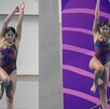 Mía y Lía Cueva consiguieron la medalla de oro en la final de trampolín sincronizado.