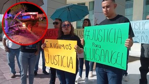 Familia y amigos de Luis Ángel se presentaron en las instalaciones de la Fiscalía de Coahuila para exigir justicia por el joven muerto tras accidente.