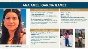 Ana Amelí desapareció el pasado 12 de julio cuando realizaba senderismo sola en la zona del Ajusco en la Ciudad de México
