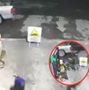 El asalto fue captado por una de las cámaras de vigilancia de la gasolineria