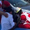 Elementos de Tránsito Municipal acudieron al lugar y aseguraron al conductor para deslindar responsabilidades tras atropellar a la adulta mayor.