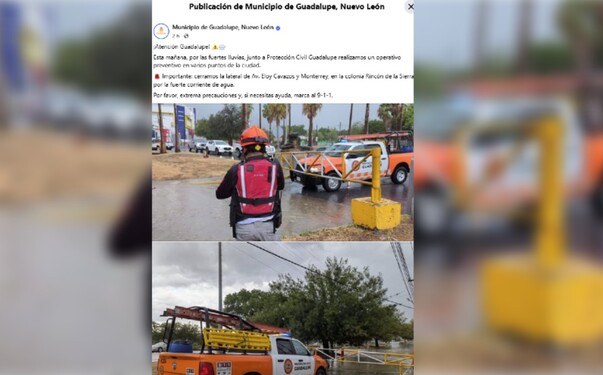 Cierre vial en Guadalupe