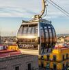un sistema de cablebus sobre una ciudad generado con inteligencia artificial un sistema de cablebus sobre una ciudad generado con inteligencia artificial