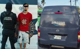 Un hombre fue detenido por el intento de robo a una camioneta de paquetería de Amazon en el municipio de Guadalupe, Nuevo León.