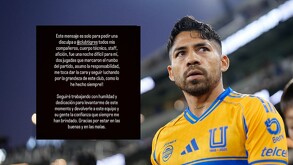 Javier Aquino se disculpa con Tigres y su afición por los errores ante Inter Miami.