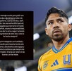 Javier Aquino se disculpa con Tigres y su afición por los errores ante Inter Miami.