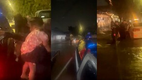 Policías de Guadalajara rescataron a dos niñas y dos adultos atrapados en una inundación en Lomas de Polanco tras la intensa tormenta del viernes.