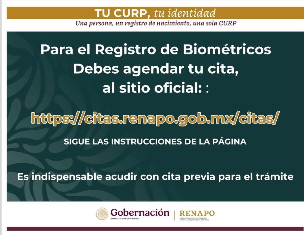Curp biométrica Curp biométrica