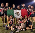 Equipo femenil de Flag Football ligas menores.