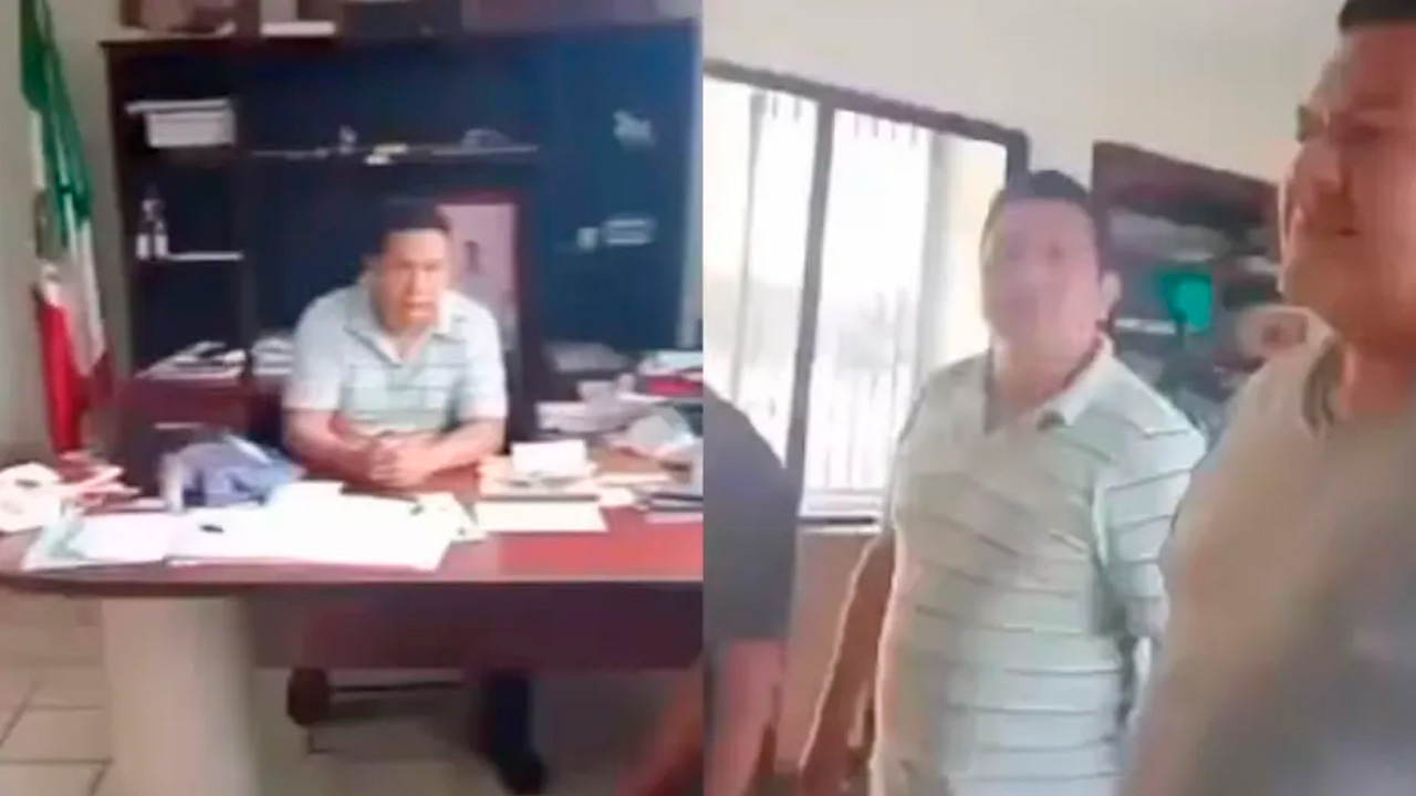 El alcalde de Pluma Hidalgo, David Aguilar Velásquez, agredió a su tesorero, Abundio Bohórquez, tras acusarlo de robar dinero al falsificar su firma y sello.