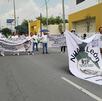 Protesta de trabajadores del IMSS en avenida Lincoln en Monterrey. Protesta de trabajadores del IMSS en avenida Lincoln en Monterrey.