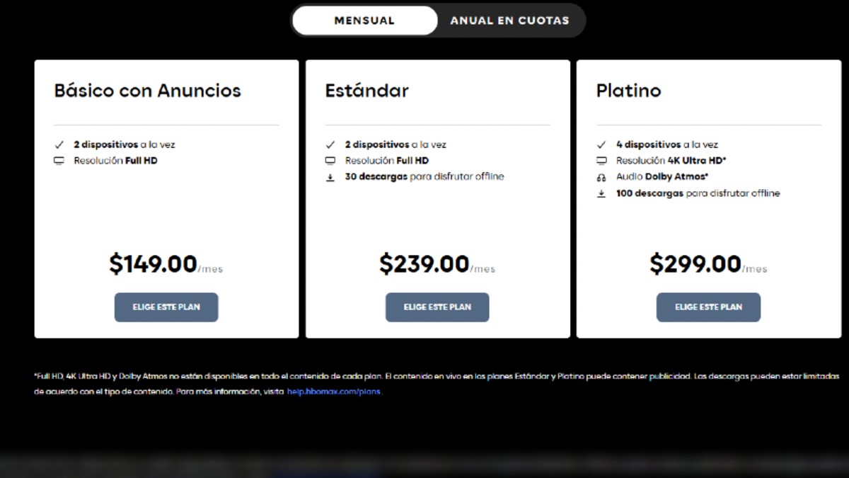 HBO Max precios 2025