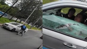 El hombre causó daños físicos a los pasajeros del auto, así como afectaciones importantes al auto donde viajaba la familia en Ecatepec