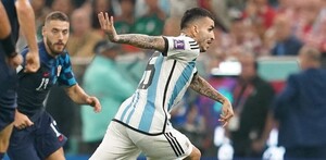 Ángel Correa en la Semifinal del Mundial Qatar 2022 con la Selección de Argentina.