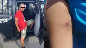 Detenido por golpear y morder a empleada de Seven Eleven en Monterrey.