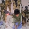 En la grabación se observa a por lo menos 11 individuos con uniformes tácticos, armas largas y chalecos antibalas con siglas del grupo criminal.