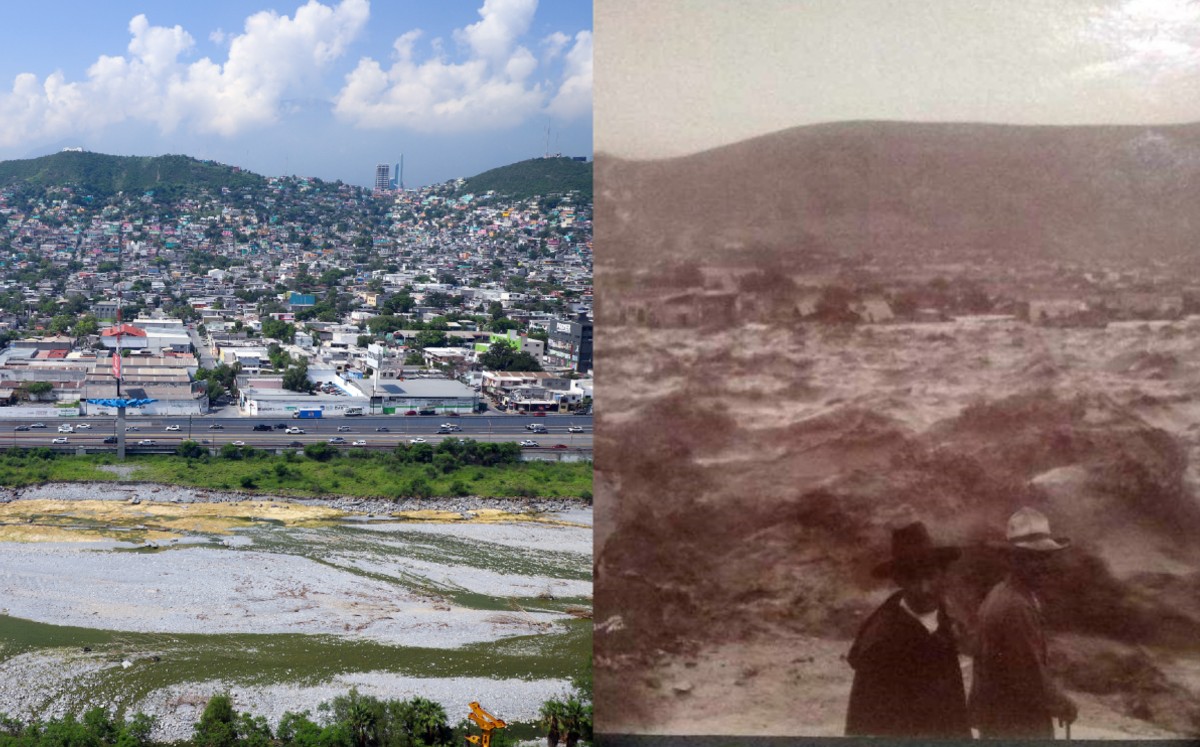 Antes y ahora de Monterrey y el río Santa Catarina. / Luis Guerra - Archivo Antes y ahora de Monterrey y el río Santa Catarina. / Luis Guerra - Archivo