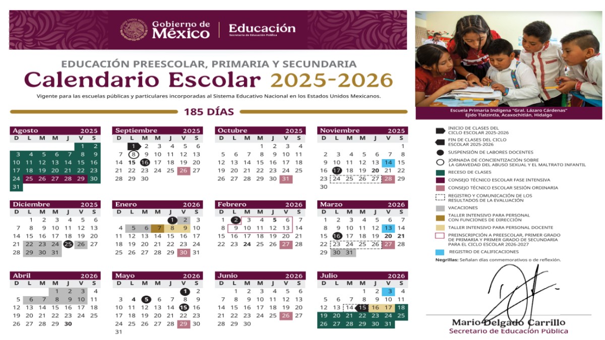 Calendario de la SEP 2025-2026 Calendario de la SEP 2025-2026