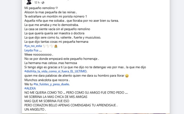 Mensaje a mujeres fallecidas en Ciénega de Flores Mensaje a mujeres fallecidas en Ciénega de Flores