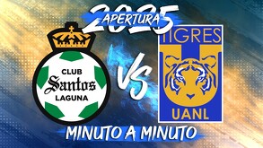 Los guerreros del Santos Laguna se miden este sábado a los Tigres UANL en la cancha del Territorio Santos Modelo, en duelo de fecha 7