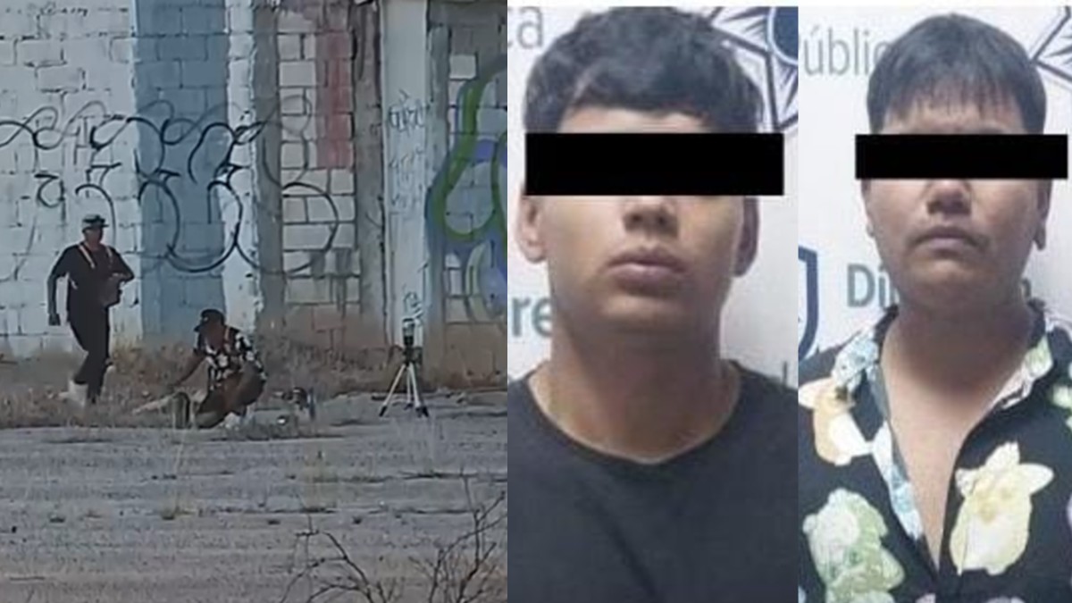 William “N” y Carlos “N” fueron detenidos tras ser captados por cámaras del C2 cuando dañaban una pared con aerosol en un terreno de Torreón. William “N” y Carlos “N” fueron detenidos tras ser captados por cámaras del C2 cuando dañaban una pared con aerosol en un terreno de Torreón.